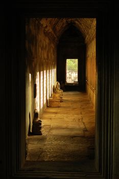 Corridor in Angkor Wat, Siem Reap, Cambodia