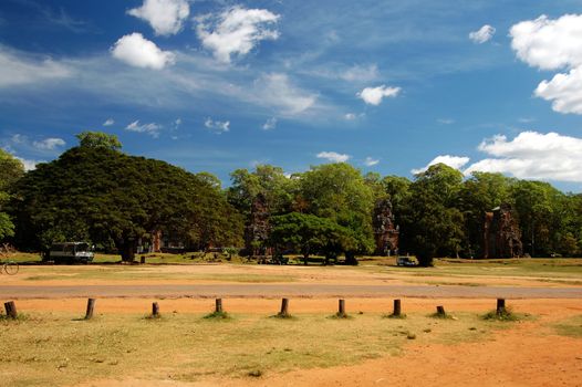 Skyscape of Prasat Suor Prats,  Siem, Reap, Combodia