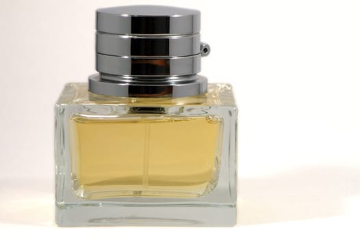 An isolated perfume bottle over white background