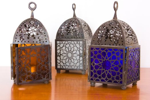 Egyptian lamps - metal and colored glass, from Cairo