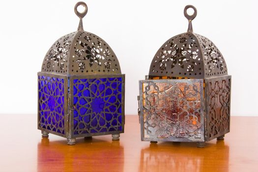 Egyptian lamps - metal and colored glass, from Cairo