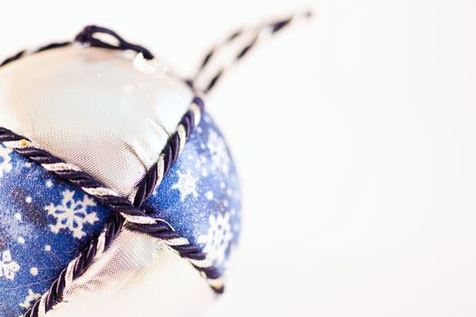 Handmade Christmas balls, Italian tradition, made of fabric and cord