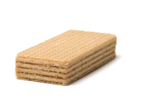 Wafer close up it is isolated on a white background.