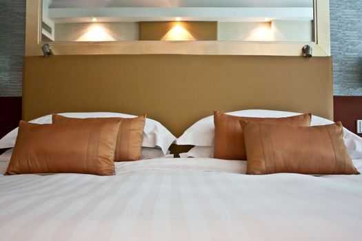 Example of elegant lay out of bedroom in five stars hotel - Europe