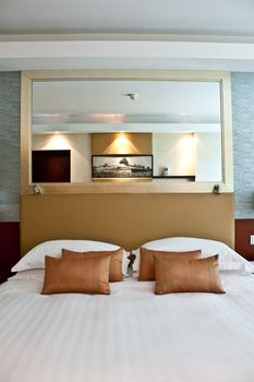 Example of elegant lay out of bedroom in five stars hotel - Europe