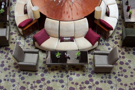 Example of elegant lay out of a lobby in five stars hotel - Europe