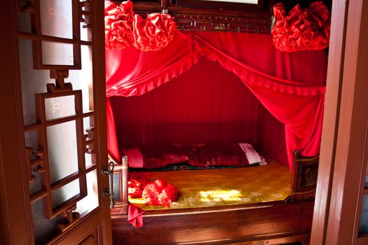 Detail of a courtyard house in Beijing, Qing dinasty. Every single piece of forniture follow feng shui rules.