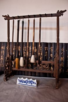 Detail of a courtyard house in Beijing, Qing dinasty. Every single piece of forniture follow feng shui rules.