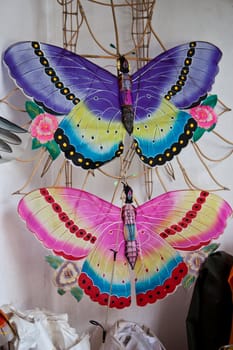 Beijing, hutong area close to Forbidden City. Handmade kite shop and laboratory