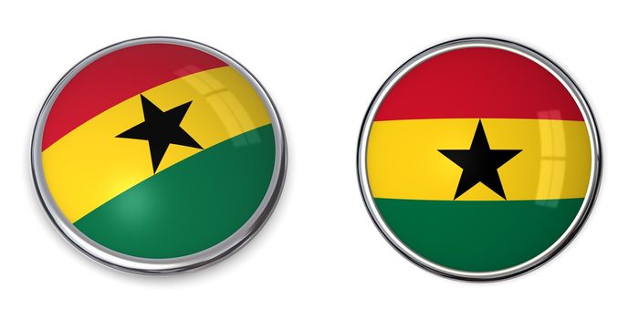 button style banner in 3D of Ghana