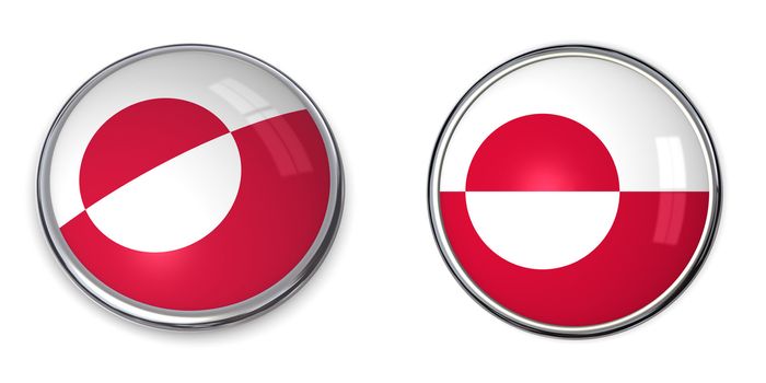 button style banner in 3D of Greenland