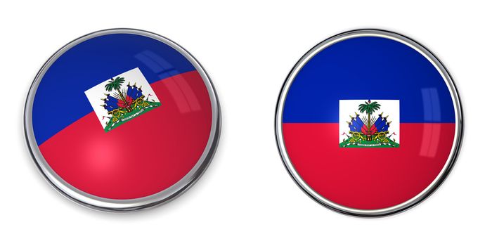 button style banner in 3D of Haiti