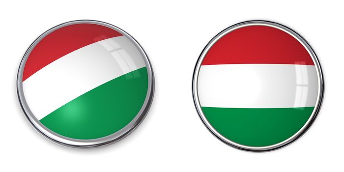 button style banner in 3D of Hungary