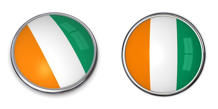 button style banner in 3D of Ivory Coast