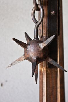 Detail of medieval weapon, north Italy, Piemonte,  XIV century