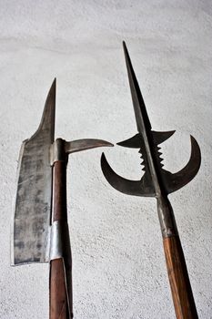 Detail of medieval weapon, north Italy, Piemonte,  XIV century