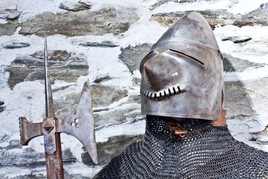 Detail of medieval armour, north Italy, Piemonte,  XIV century