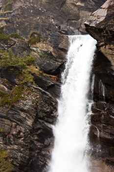 Gran Paradiso Park, Italy. Beautiful alpine waterfalls close to Cogne town.