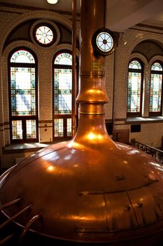 Interior of a traditional brewery in Amsterdam, Holland