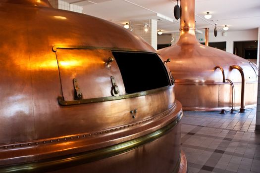 Interior of a traditional brewery in Amsterdam, Holland