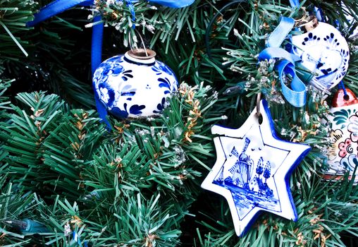 Detail of traditional Christmas decorations in Holland