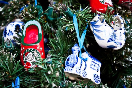 Detail of traditional Christmas decorations in Holland