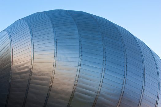 Architectural detail of Glasgow Science Center