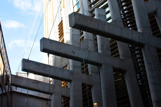 Detail of Scotland Parliament, exterior, in Edimburg