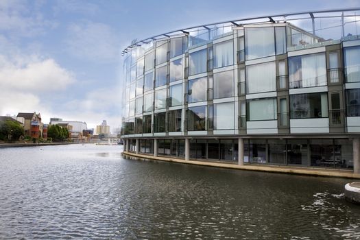new building on Regent Canal. London. 