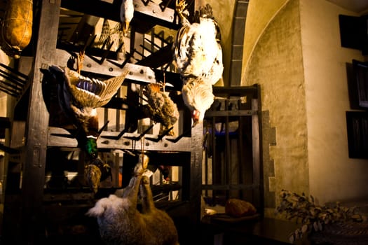 European medieval kitchen, Borgo Medioevale castle, Turin, Italy