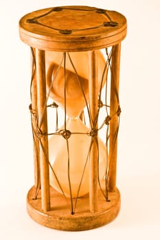 Indian hourglass on white, aged 1850, currently in a Italian collection