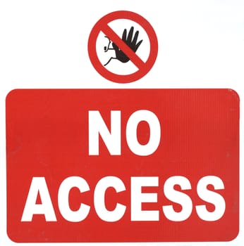 No access sign in a construction site area