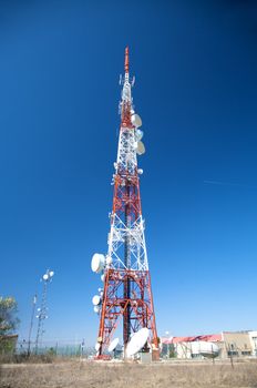 telecommunicactions tower in valladolid city spain