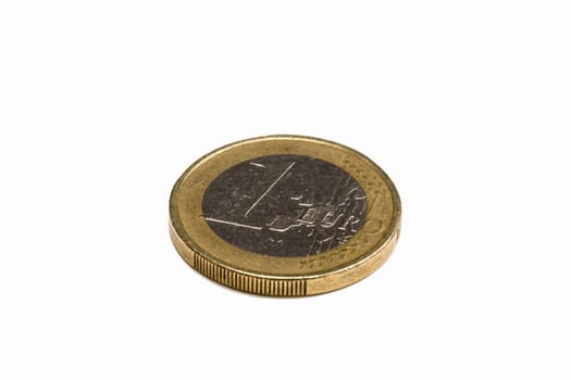 One Euro Coin isolated on white background