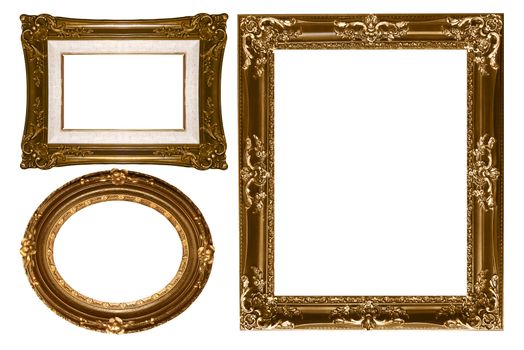 Decorative Gold Empty Wall Picture Frames to Insert Your Own Design