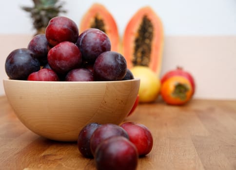 an assortment of mixed fruits and vegetables as background image