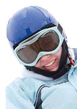 Portrait of a female skier