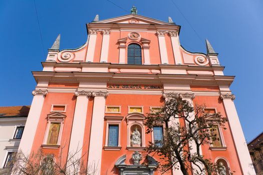 Franciscan Church of the Annunciation in Ljubljana, Slovenia