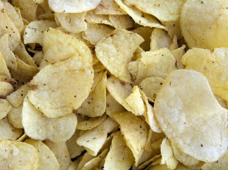 The potato chips for a background