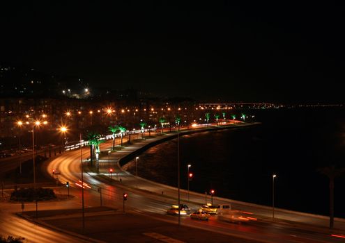 night view of the streets