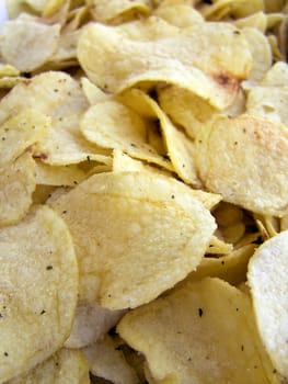 The potato chips for a vertical background