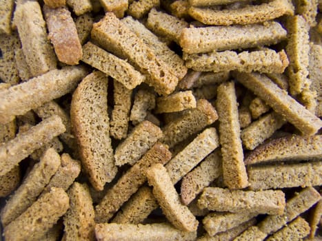 The dry beautiful black bread  for background