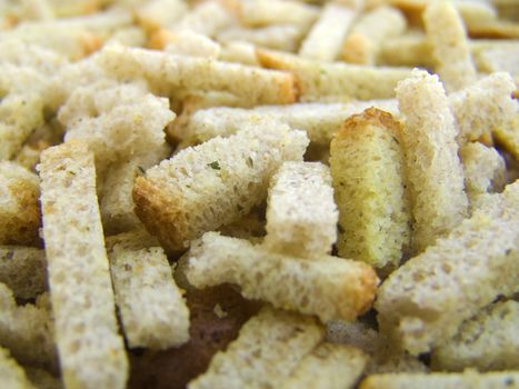 Dry bread on a macro for background