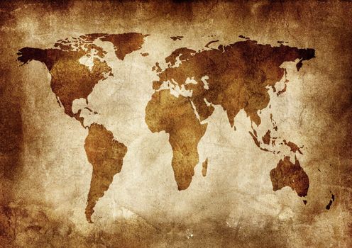 Background made with old textured paper with a world map 
- Map traced from the Nasa Website
(http://earthobservatory.nasa.gov)