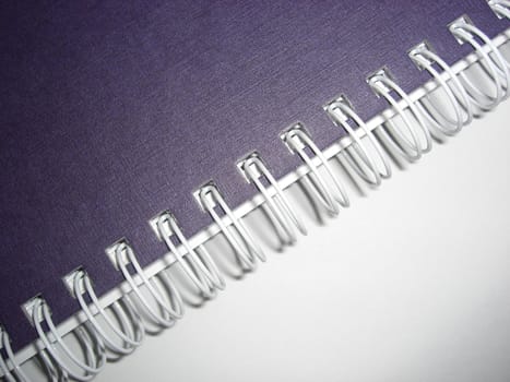 closeup view of a ringed notebook