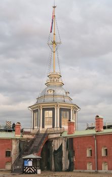 Tower in Peter And Paul Fortress at St.Petersburg/Russia 