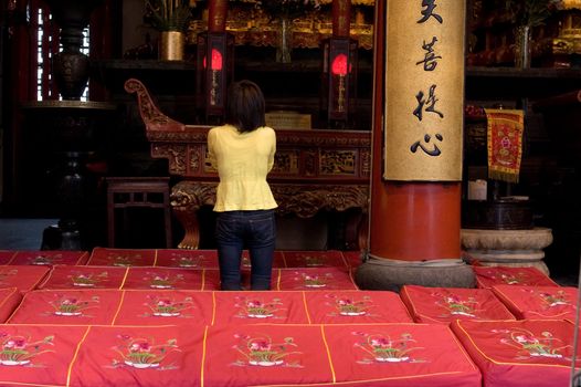Praying at the Jade Buddha Temple, Shanghai