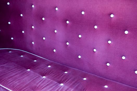 Detail of Purple Velvet Couch