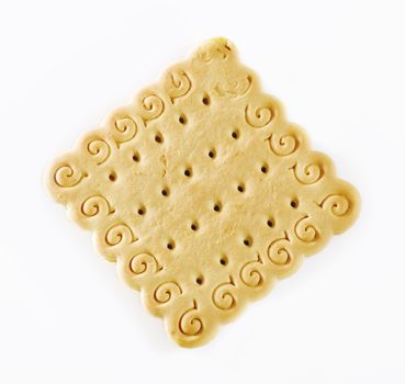 sweet square cookies isolated on a white background
