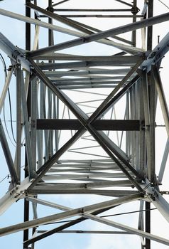 The design of high-voltage steel tower - bottom view